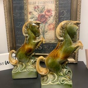 1950s Gonder Ceramic Arts rearing horse figurines